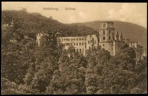 Ansichtskarte Heidelberg Heidelberger Schloss 1912