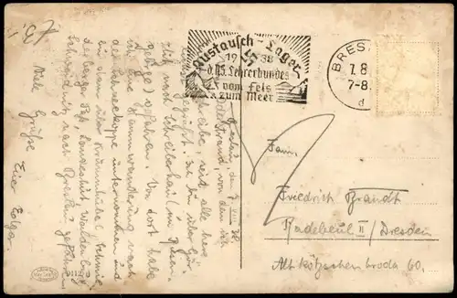 Postcard Schreiberhau Szklarska Poręba Neue schlesische Baude 1938