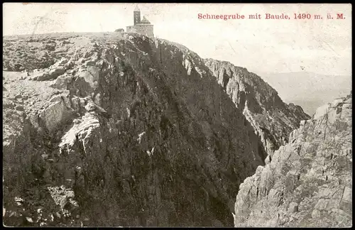 Schreiberhau Szklarska Poręba Schneegrube mit Baude 1907  Baudenstempel