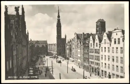 Postcard Danzig Gdańsk/Gduńsk Langer Markt - Fotokarte 1967