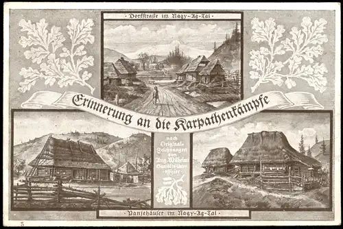 Militär Propaganda "Erinnerung an die Karpathenkämpfe" (Nagy-Tal u.a.) 1920