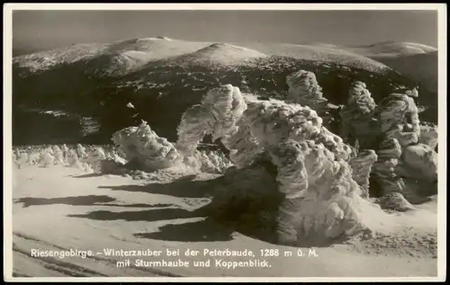 Spindlermühle Špindlerův Mlýn   Riesengebirge Winterzauber bei  Peterbaude 1940