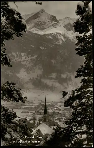 Ansichtskarte Garmisch-Partenkirchen Panorama-Ansicht 1958