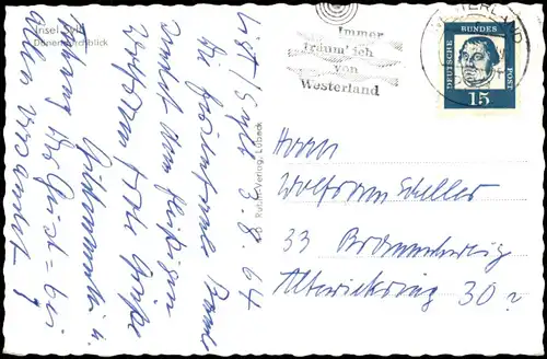 Ansichtskarte Sylt Insel Sylt Dünen Durchblick 1964