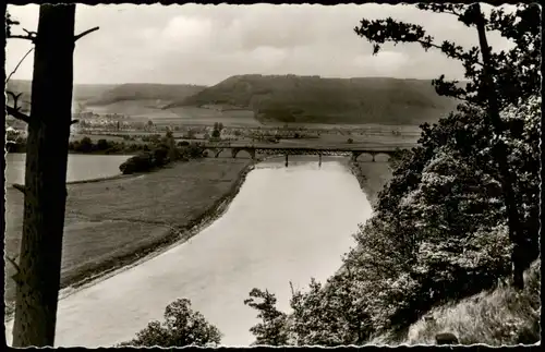 Ansichtskarte Fürstenberg (Weser) Panorama-Ansicht Weser-Tal Wesertal 1963