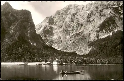 Schönau am Königssee Königssee St. Bartholomä mit Watzmann 1970
