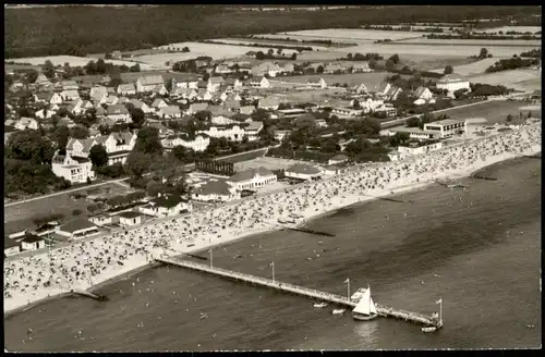 Ansichtskarte Kellenhusen (Ostsee) Luftbild Strand vom Flugzeug aus 1967