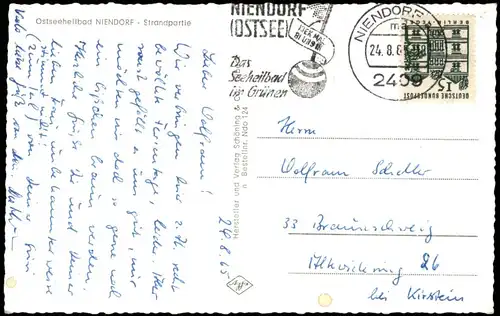 Niendorf-Timmendorfer Strand Ostseeheilbad NIENDORF - Strandpartie 1965