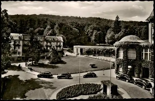 Ansichtskarte Schlangenbad Kuranlagen mit Kurhaus 1954