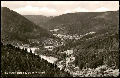 Ansichtskarte Höfen an der Enz Panorama Ortsansicht 1965