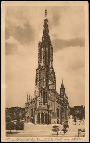 Ansichtskarte Ulm a. d. Donau Ulmer Münster 1921