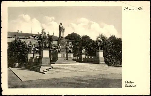 Ansichtskarte Worms Lutherdenkmal Luther Denkmal 1935