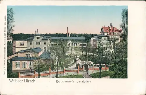 Ansichtskarte Weißer Hirsch-Dresden Dr. Lahmann´s Sanatorium - Gesamt 1907