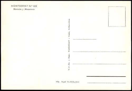 Postales Monistrol de Montserrat Montaña y Monasterio 1982