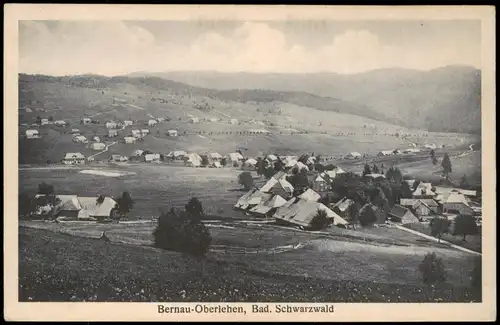 Ansichtskarte Oberlehen-Bernau im Schwarzwald Stadtblick 1929