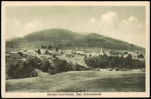 Ansichtskarte Innerlehen-Bernau im Schwarzwald Stadtpartie 1929