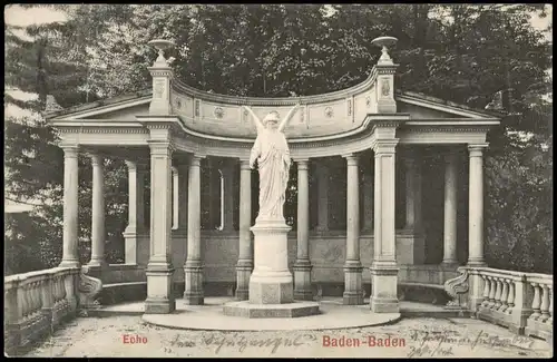 Ansichtskarte .Baden-Württemberg Echo Statue - Pavillon 1906