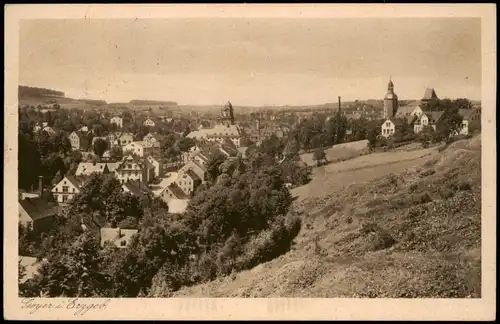 Ansichtskarte Geyer Blick auf die Stadt 1938