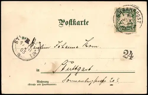 Pertisau-Eben am Achensee Fischerhaus - Signierte Künstlerkarte 1903