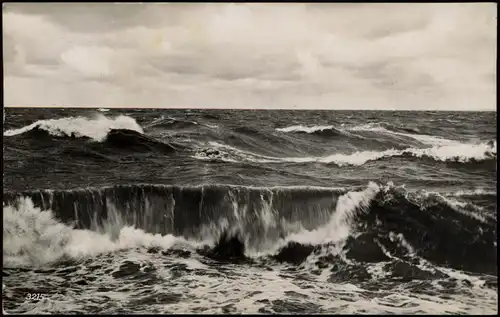 Ansichtskarte Westerland-Sylt Sturmwellen - Fotokarte 1931