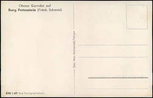 Pottenstein Oberer Korridor auf Burg Pottenstein (Fränk. Schweiz) 1929