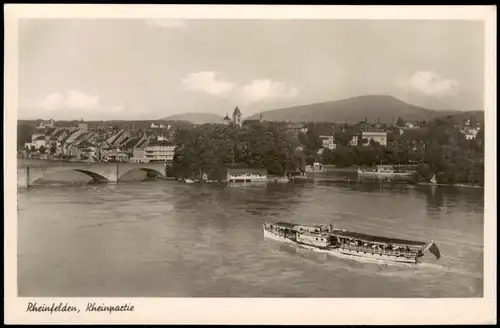 Ansichtskarte Rheinfelden (Baden) Stadt und Dampfer Steamer 1951 gel  Notopfer