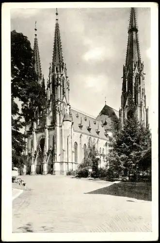Postcard Olmütz Olomouc Straßenpartie am Dom 1940