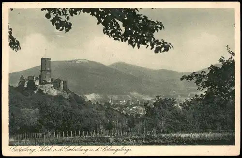 Ansichtskarte Bad Godesberg-Bonn Godesburg Blick zum Siebengebirge 1933