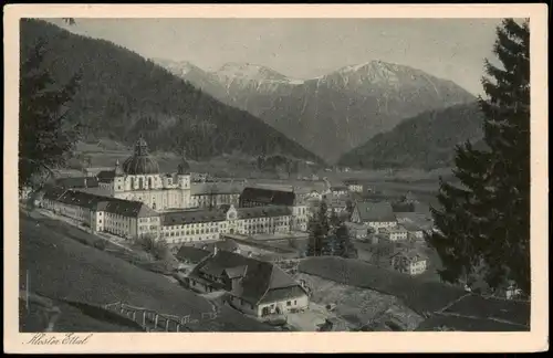 Ansichtskarte Ettal Kloster in Bayern 1925