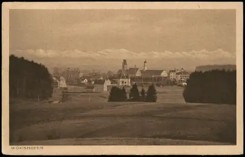 Ansichtskarte Bad Wörishofen Panorama Umland-Ansicht 1927