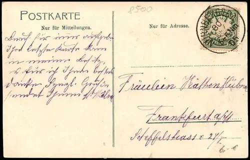 Ansichtskarte Nürnberg Gaststätte Bratwurstglöcklein 1905