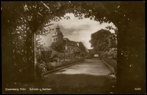 Ansichtskarte Eisenberg (Thüringen) Schloß Eisenberg und Garten Park 1910
