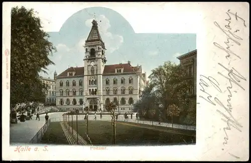 Ansichtskarte Halle (Saale) Postamt 1906
