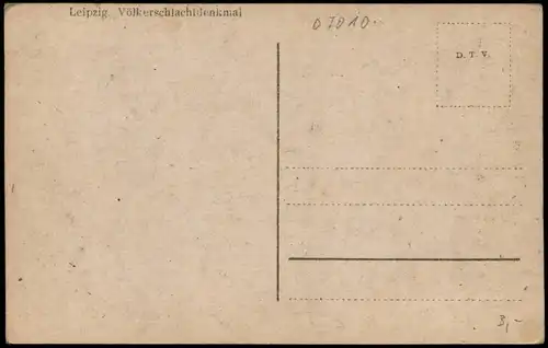 Ansichtskarte Leipzig Völkerschlachtdenkmal 1920