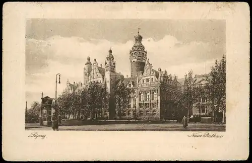 Ansichtskarte Leipzig Neues Rathaus 1929
