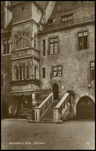 Ansichtskarte Neustadt (Orla) Partie am Rathaus 1927