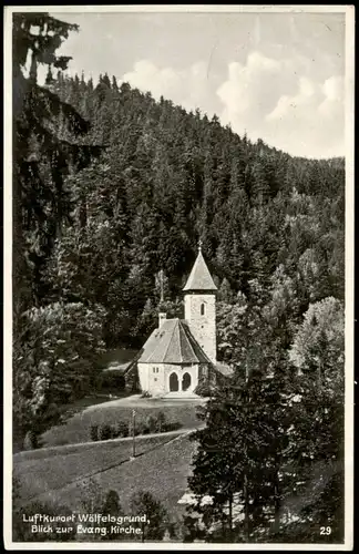 Postcard Wölfelsgrund Międzygórze evangelische Kirche 1939