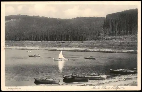 Postcard Dessendorf Desná Darretalsperre Boote Isergebirge 1926