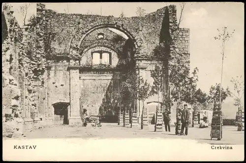 Postcard Kastav Ciekvina Gorski kotar 1917