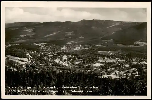 Postcard Schreiberhau Szklarska Poręba Blick vom Hochstein 1929