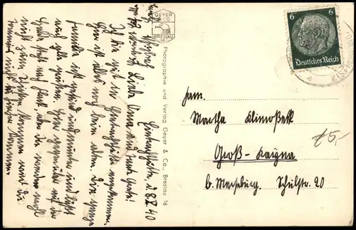 Postcard Schwientochlowitz Świętochłowice Amtsgebäude 1938