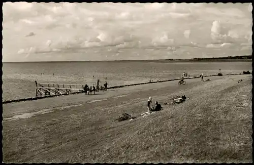 Ansichtskarte Husum Strand Badestrand 1959