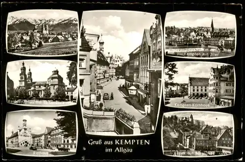 Ansichtskarte Kempten (Allgäu) Mehrbildkarte mit 7 Ortsansichten 1960