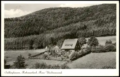 Ansichtskarte Siedlingshausen Sauerland Haus Waidmannsruh 1958