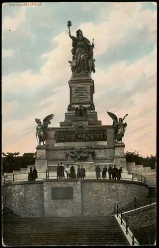 Ansichtskarte Rüdesheim (Rhein) National-Denkmal / Niederwalddenkmal 1903
