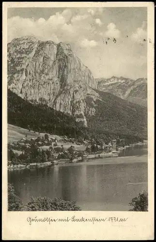 Ansichtskarte Grundlsee Grundlsee mit Backenstein 1771m 1934