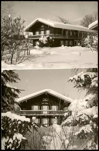 Ansichtskarte .Bayern Bayern Haus Malika 2 Bild im Winter 1965