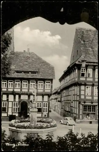 Ansichtskarte Einbeck Brodhaus, VW Käfer Auto - Straße 1962