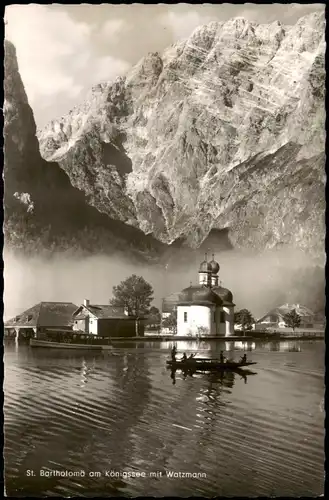 St. Bartholomä-Schönau am Königssee S  am Königssee mit Watzmann 1963