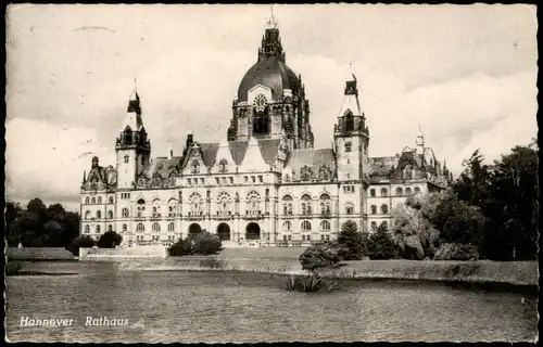 Ansichtskarte Hannover Partie am Rathaus 1960